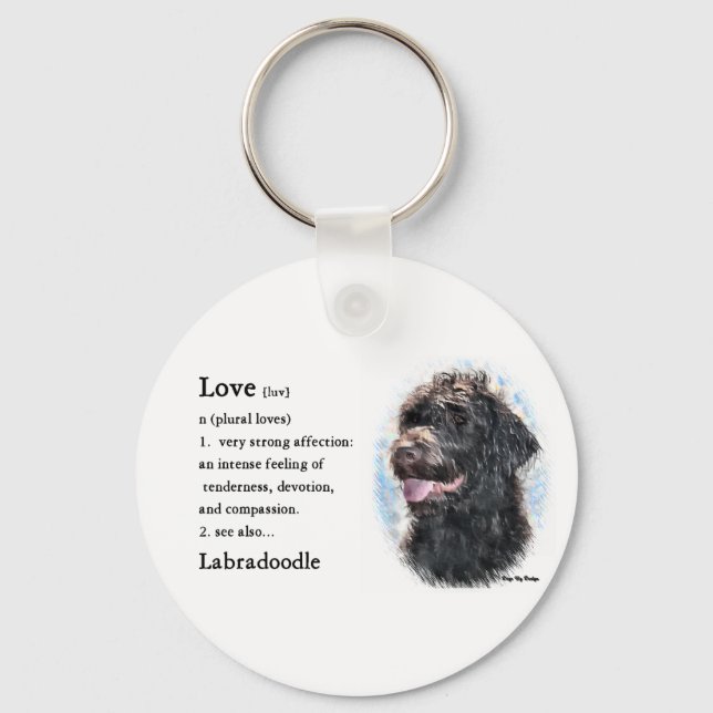 Llavero Regalos de Labradoodle (Anverso)