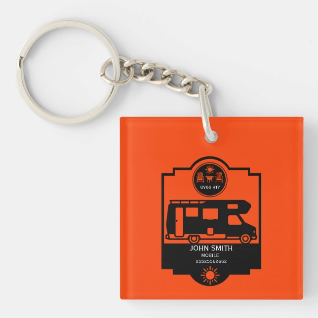 Llavero Regalos de Motorhome Campsite (Frente)