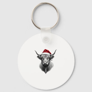 Llavero Regalos de Navidad de Santa Bebé Ternero Highland