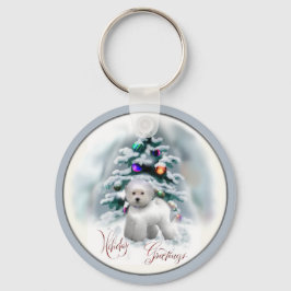 Llavero Regalos de Navidades de Bichon Frise