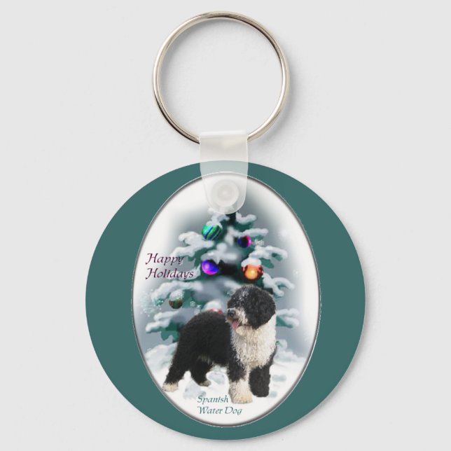 Llavero Regalos de Navidades de Perro de Agua de España (Anverso)