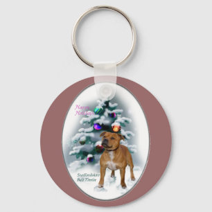 Llavero Regalos de Navidades de Staffordshire Bull Terrier
