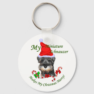 Llavero Regalos de Navidades Schnauzer en miniatura