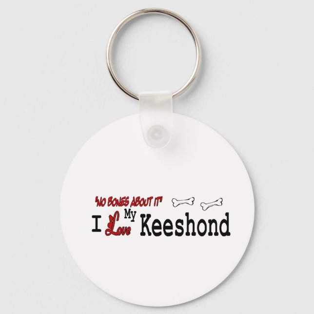 Llavero Regalos de perro de Keeshond (Anverso)