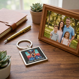 Llavero Regalos de perro de texto personalizado para papá 