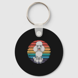 Llavero Regalos de perro para amantes de caniches retro pa