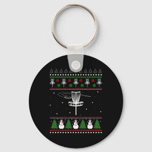 Llavero Regalos de pijama de suéter feo de Disc Golf para 