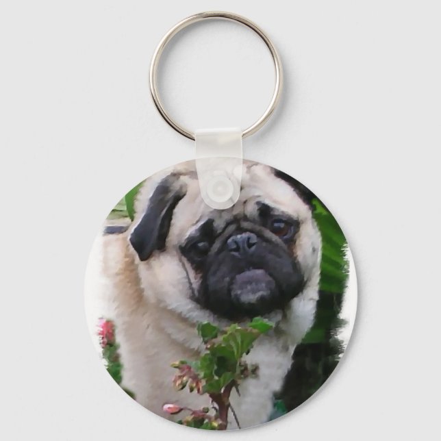 Llavero Regalos de Pug Lovers (Anverso)