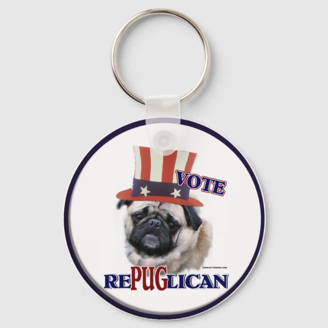 Llavero Regalos de Pug Lovers (Anverso)