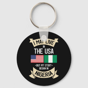 Llavero Regalos de raíces nigerianas de Nigeria bandera es