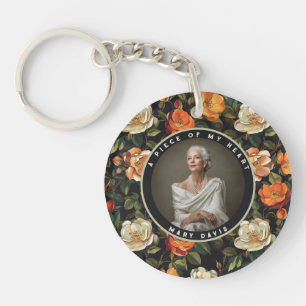 Llavero Regalos de San Valentín de moda Foto Rosa Floral