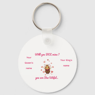 Llavero Regalos de San Valentín personalizados para abejas