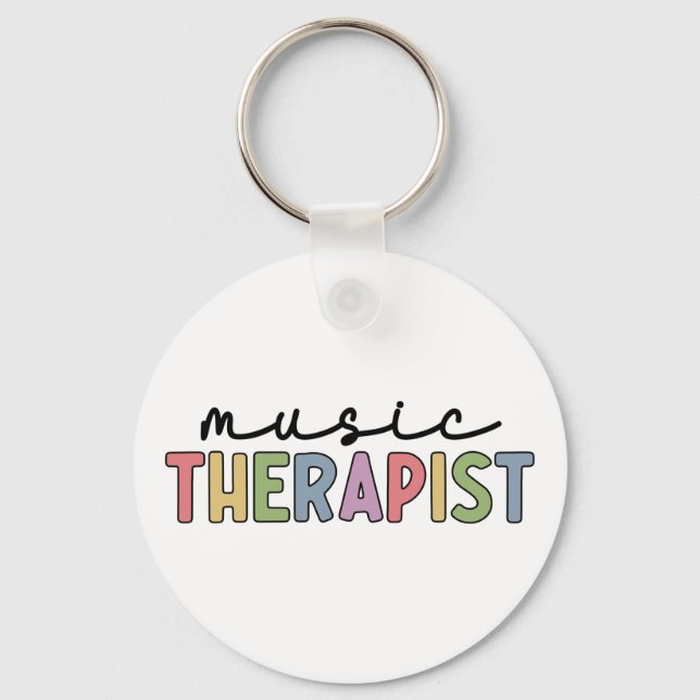 Llavero Regalos De Terapia De Música Retro Terapia Musical (Anverso)
