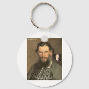 Llavero Regalos de Tolstoi "Nietzsche = Estúpido" Camiseta