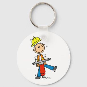 Llavero Regalos de trabajador de construcción con martillo