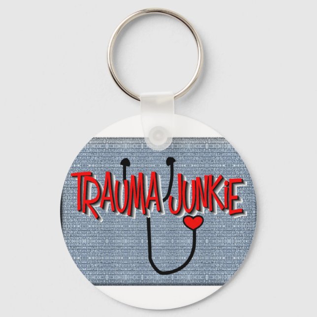 Llavero Regalos de "Trauma Junkie" de enfermeras de trauma (Anverso)