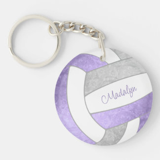 Llavero regalos de voleibol con nombre personalizado lilac