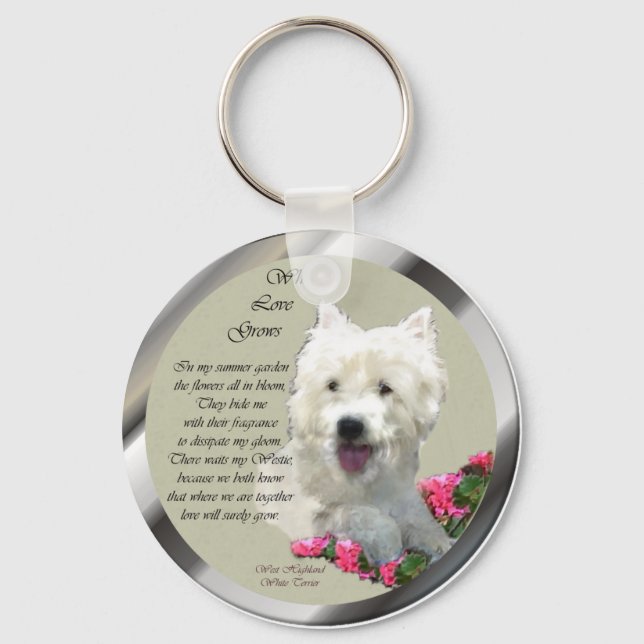 Llavero Regalos de West Highland White Terrier (Anverso)
