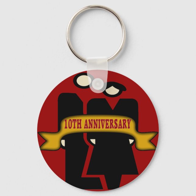 Llavero Regalos del 10° Aniversario del Boda (Anverso)
