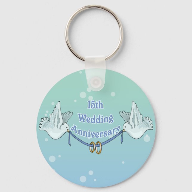 Llavero Regalos del 15° Aniversario del Boda (Anverso)