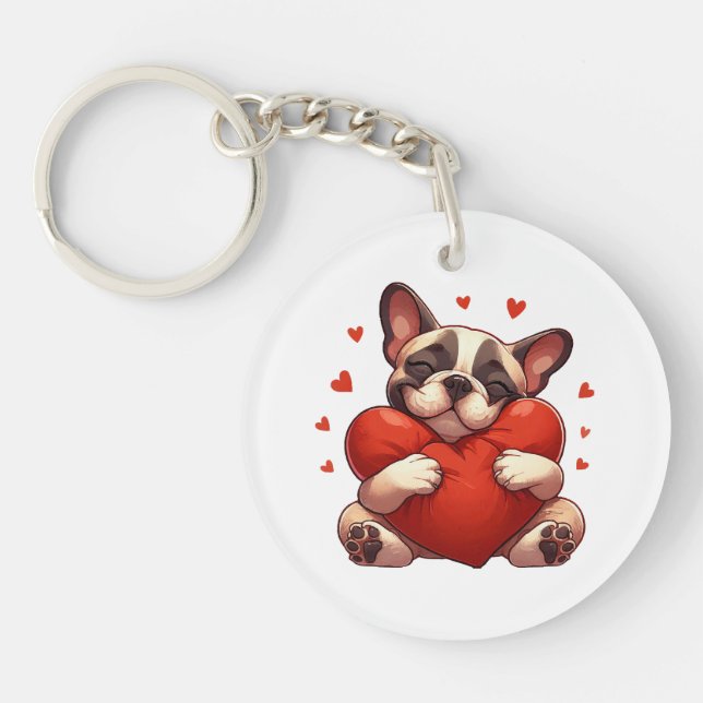 Llavero Regalos del Día de San Valentín para Pitbull (Frente)