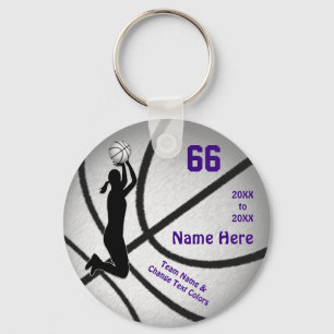 Llavero Regalos del equipo de baloncesto morado barato par