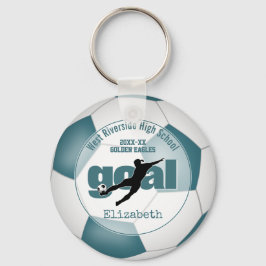 Llavero Regalos del equipo deportivo verde azulado de fútb