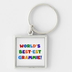 Llavero Regalos del Mejor-est Grammie del mundo brillante 
