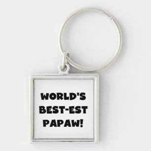 Llavero Regalos del Papaw del Mejor-est del mundo negro