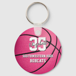 Llavero regalos deportivos del equipo de baloncesto rosa d