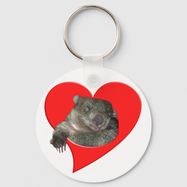 Llavero Regalos el día de San Valentín, ¡Amor Wombat! (Anverso)