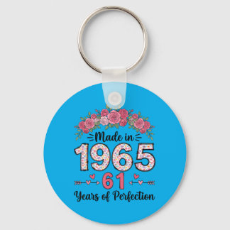 Llavero Regalos Florales Hechos En 1965 Para Mujeres Cumpl