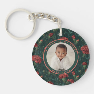 Llavero Regalos Hermosos Para Mamá Clavel Personalizado