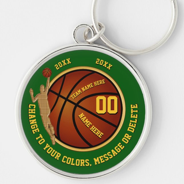 Llavero Regalos mayores personalizados del baloncesto del (Frente)