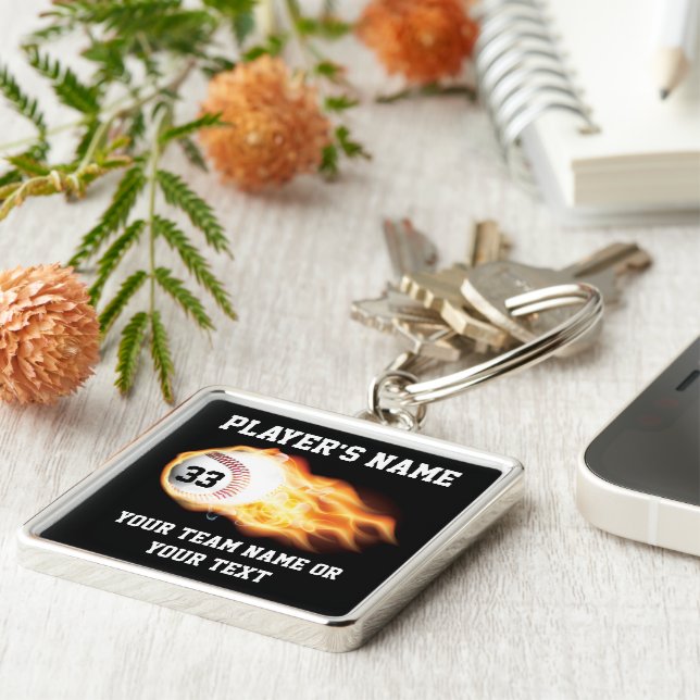 Llavero Regalos mayores personalizados del béisbol que (Lado)