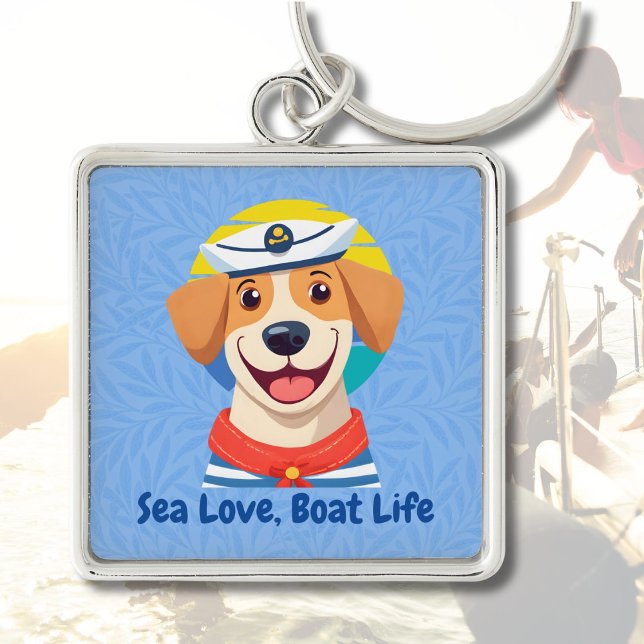 Llavero Regalos náuticos de perros callejeros para mariner (Nautical Cute Dog Gifts for Boat Owners Sailors)