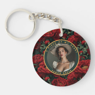 Llavero Regalos originales para mujeres flores de peonía