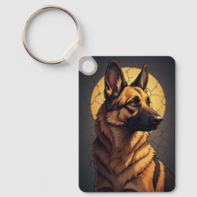 Llavero 🦴 Regalos para amantes de Pastor Alemán 🦴 (Anverso)