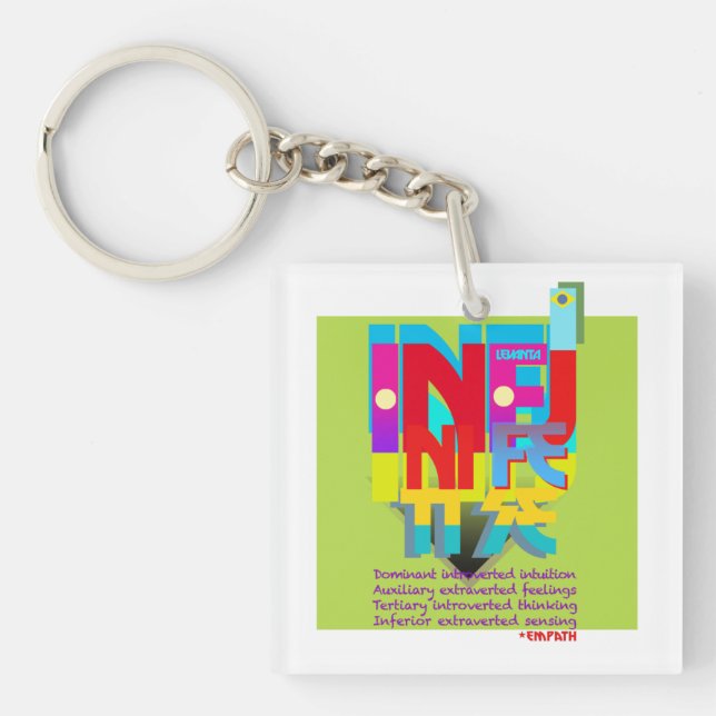 Llavero Regalos para la personalidad del INFJ tipo el empa (Frente)