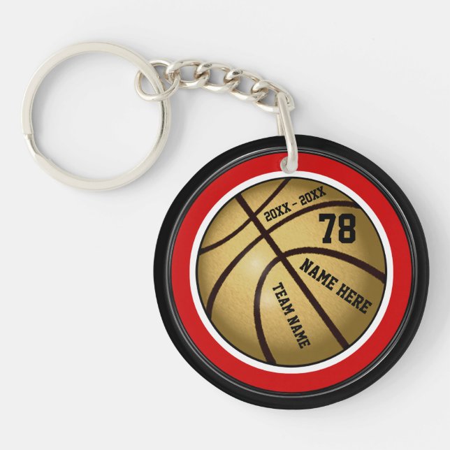 Llavero Regalos personalizados de básquetbol para personas (Frente)