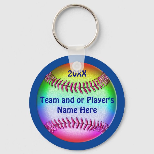 Llavero Regalos personalizados de equipo de Softball BARAT (Anverso)