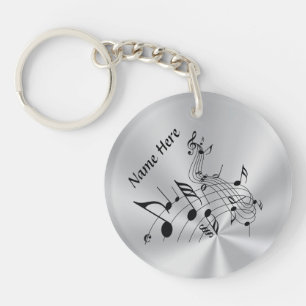 Llavero Regalos personalizados de la nota de la música co