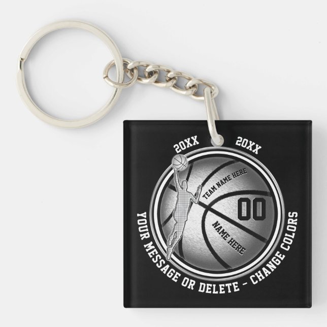 Llavero Regalos personalizados del baloncesto para los (Frente)