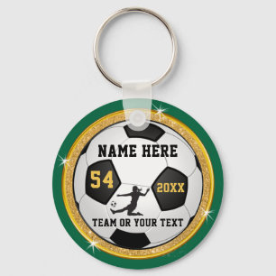 Llavero Regalos personalizados del fútbol del verde y del