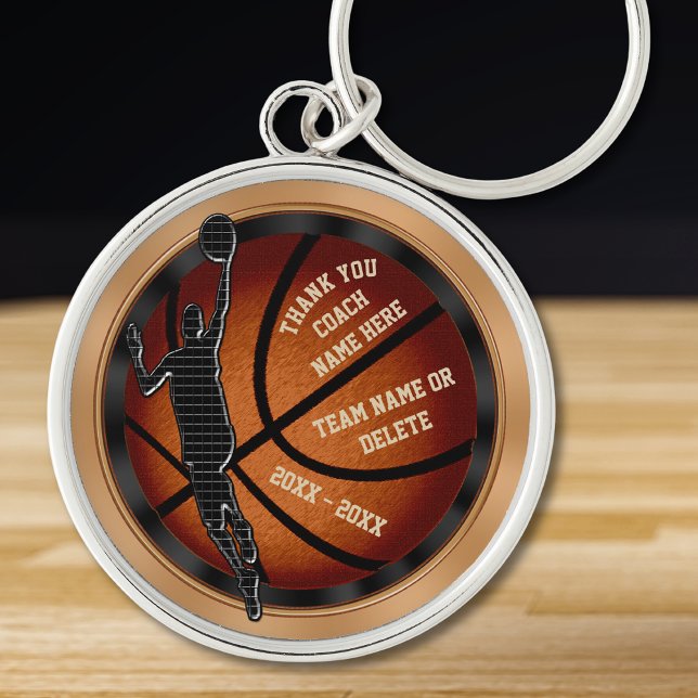 Llavero Regalos Personalizados e Ideas para Entrenadores d (Gift ideas for basketball coaches. Personalized basketball keychains. Senior night basketball gifts.)
