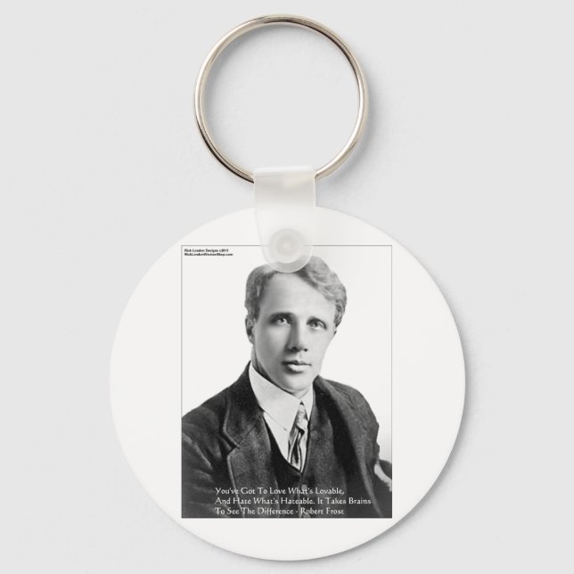 Llavero Regalos y Tarjetas de Citas de Robert Frost Amable (Anverso)