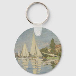 Llavero Regatas en Argenteuil, pintura al óleo, Claude Mon