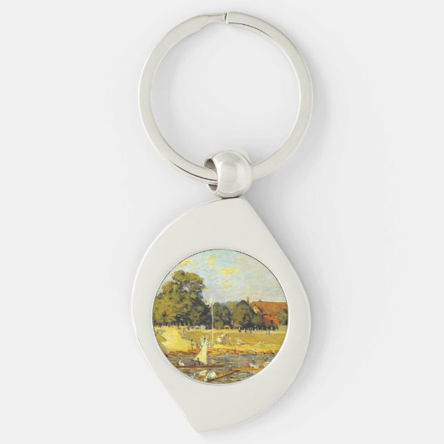 Llavero Regatta en Hampton Court Alfred Sisley Poster (Anverso)