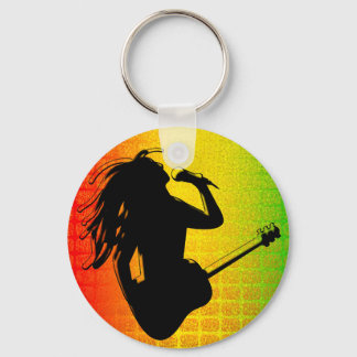 Llavero Reggae Rasta Rastafarian Clásica Cadena Redonda