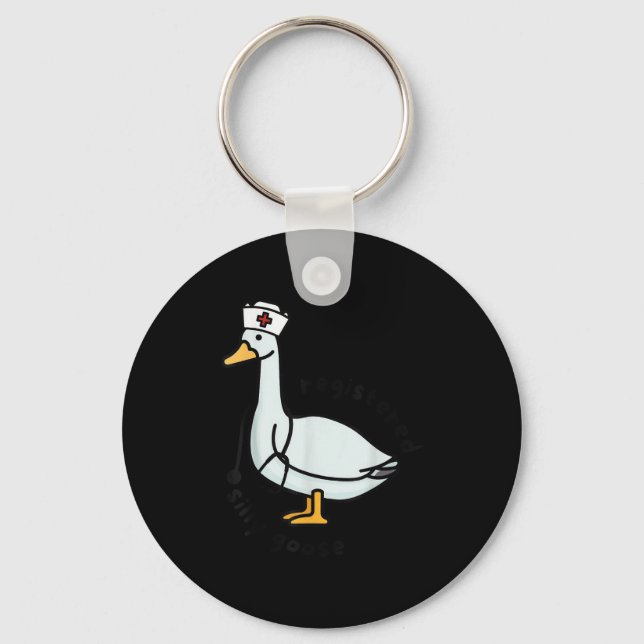 Llavero Registered Silly Goose Rn Nurse Stethoscope Nursin (Anverso)
